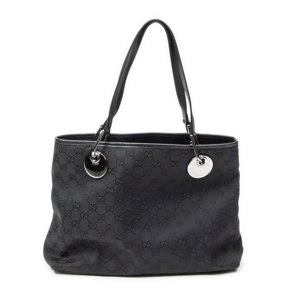 Shoulder Bag Small Eclipse Tote Black Monogrammed Canvas