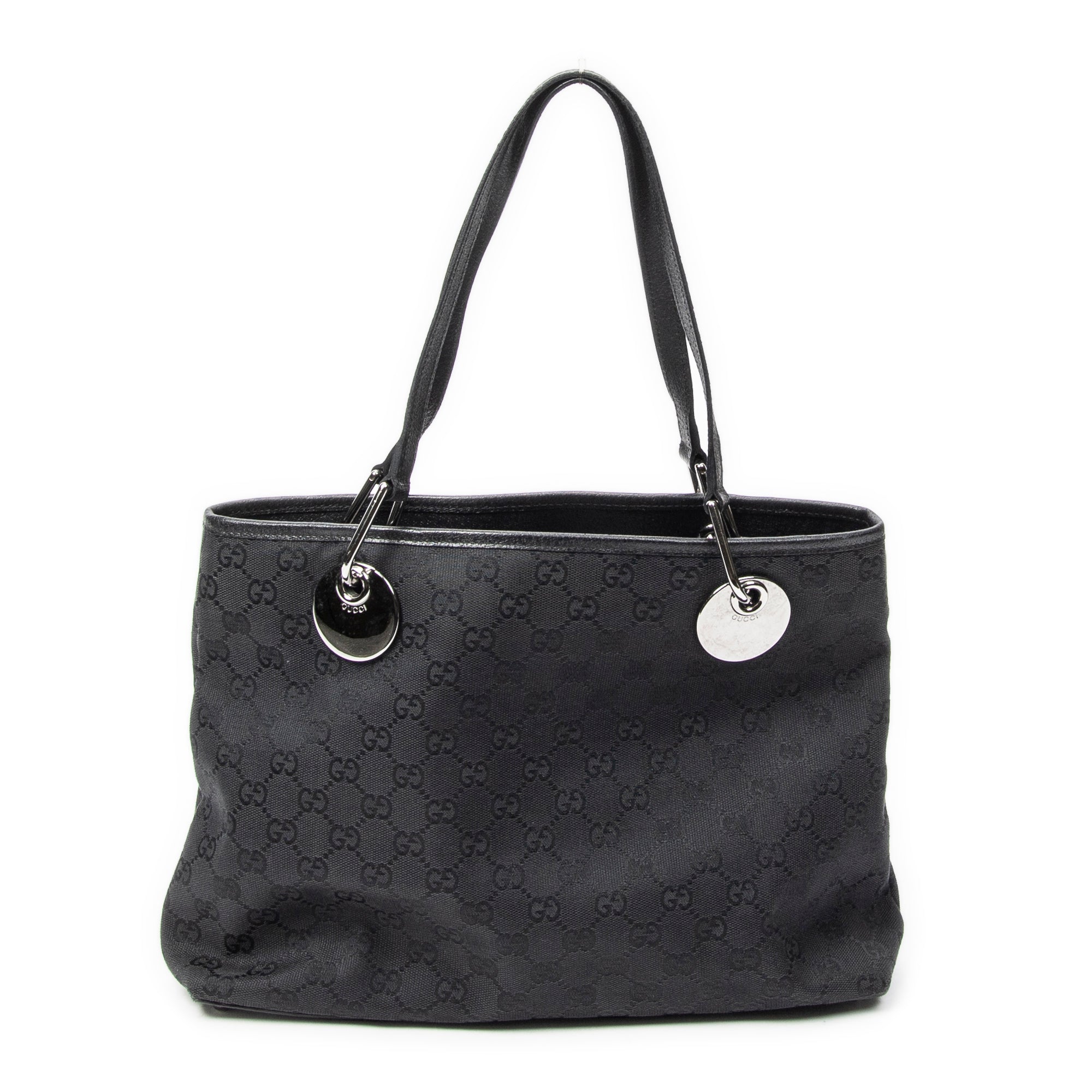 Shoulder Bag Small Eclipse Tote Black Monogrammed Canvas