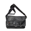 Shoulder Bag Web Rubber Medium Messenger Black Guccissima Leather