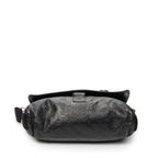 Shoulder Bag Web Rubber Medium Messenger Black Guccissima Leather