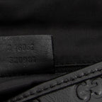 Shoulder Bag Web Rubber Medium Messenger Black Guccissima Leather