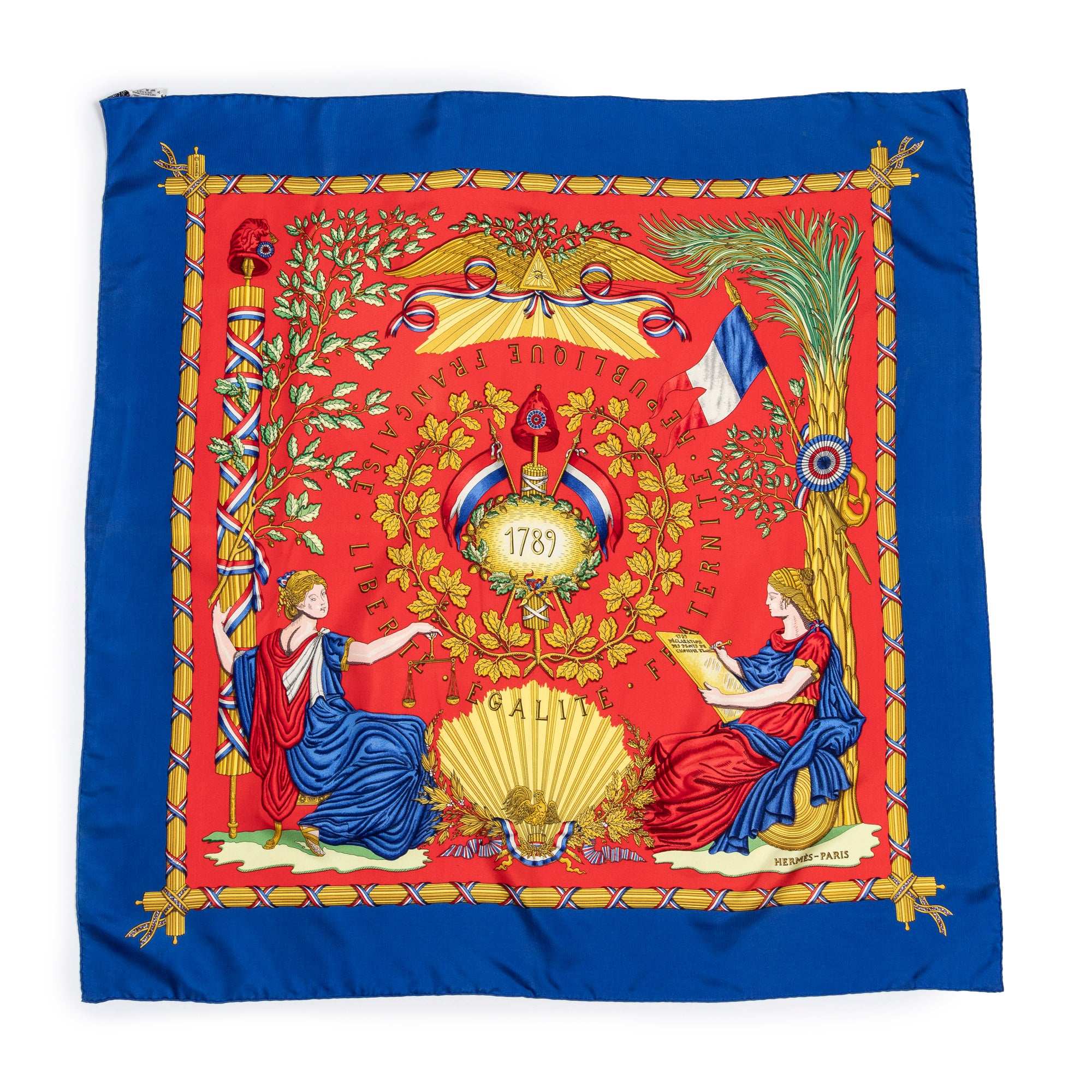 Pañuelo Pañuelo Azul 100% Sarga de Seda
