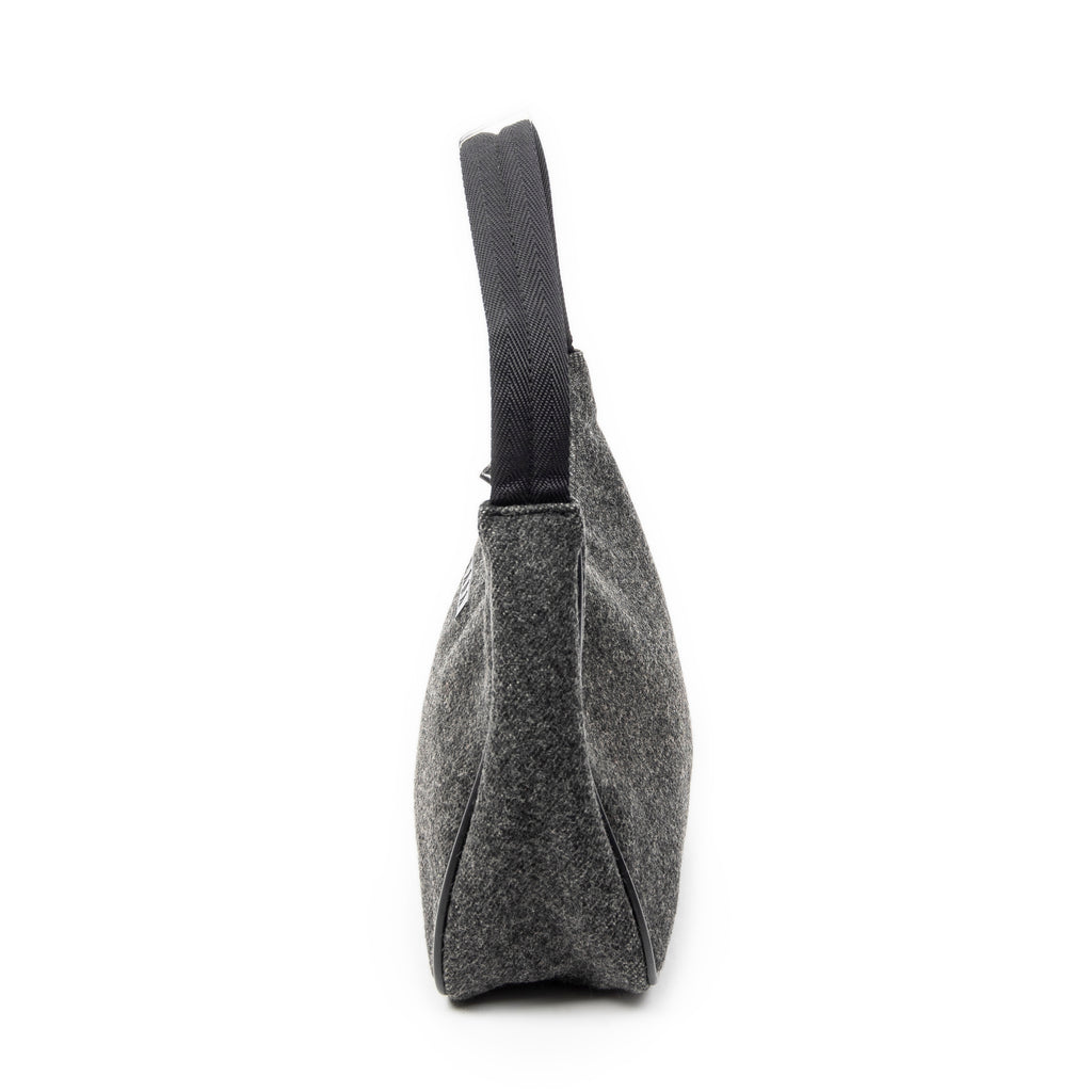 Bolso de hombro deportivo Hobo Bag lona de lana gris