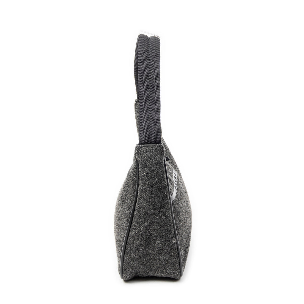 Bolso de hombro deportivo Hobo Bag lona de lana gris