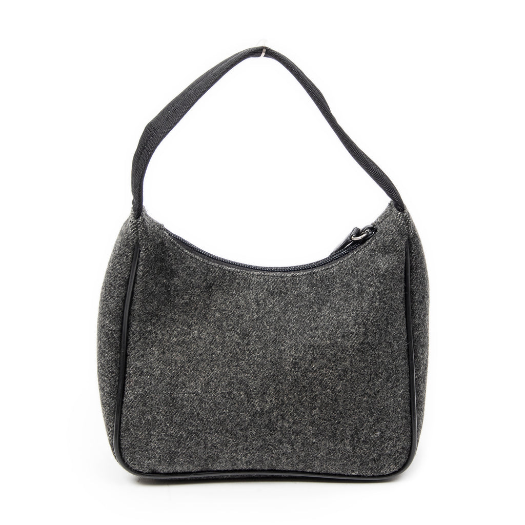 Bolso de hombro deportivo Hobo Bag lona de lana gris