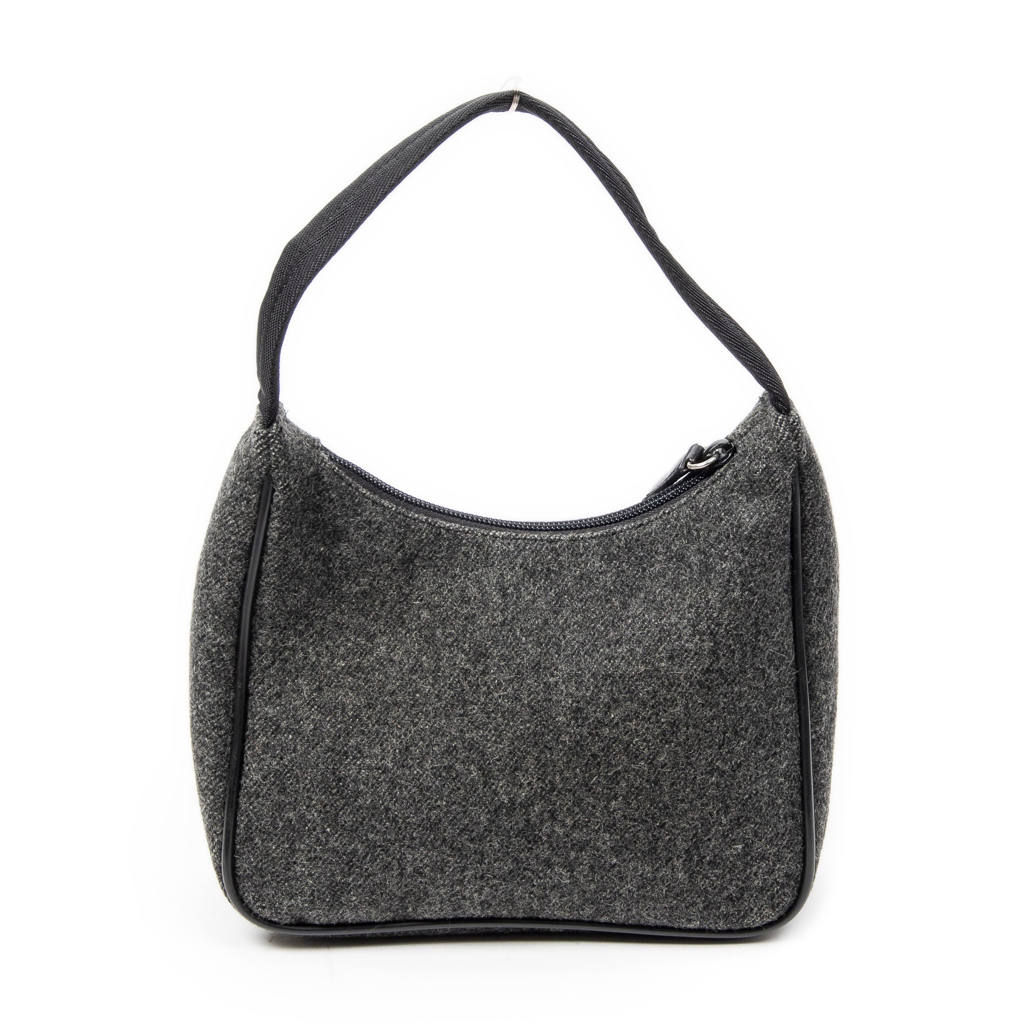 Bolso de hombro deportivo Hobo Bag lona de lana gris