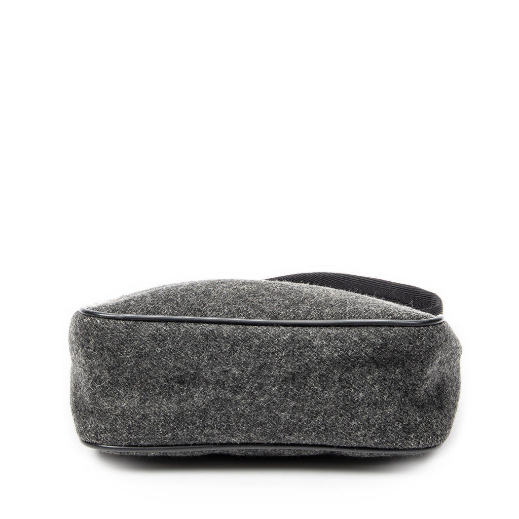 Bolso de hombro deportivo Hobo Bag lona de lana gris
