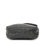 Bolso de hombro deportivo Hobo Bag lona de lana gris