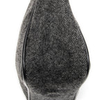 Bolso de hombro deportivo Hobo Bag lona de lana gris
