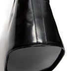 Backpack Logo Charm Drawstring Backpack Black Smooth Leather
