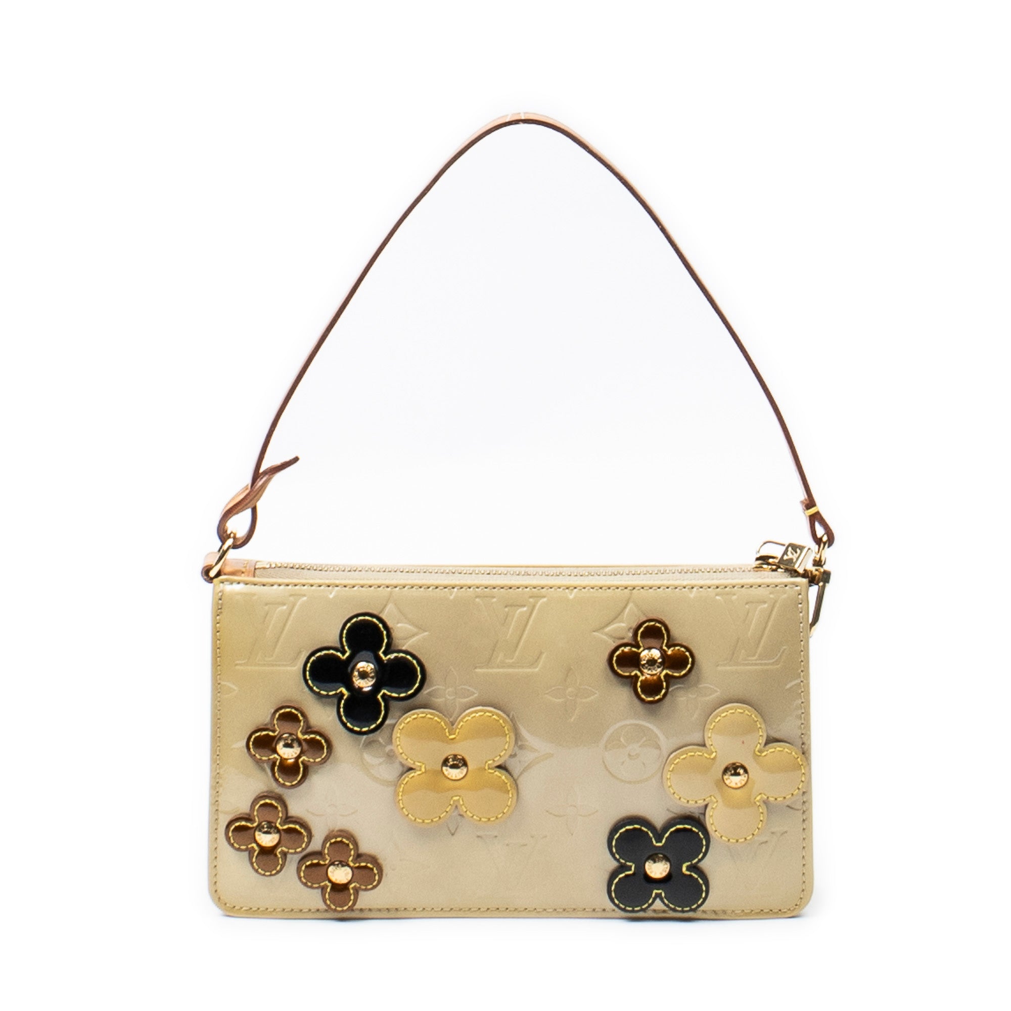 Handbag Lexington Pochette Pistache Monogram Vernis