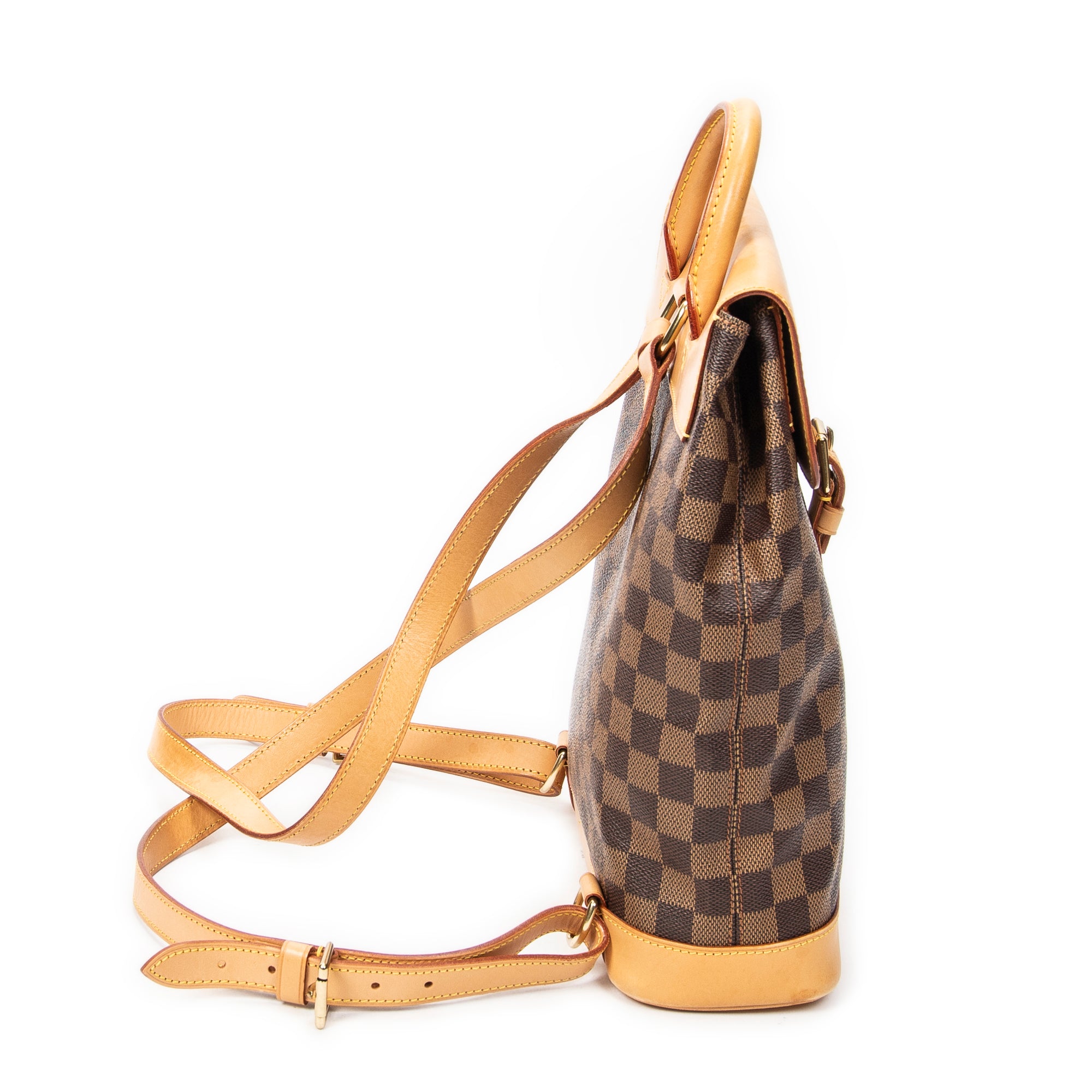 Backpack Arlequin Brown Damier Ebene