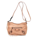 Shoulder Bag Classic Hip Crossbody Peach Distressed Calfskin Leather
