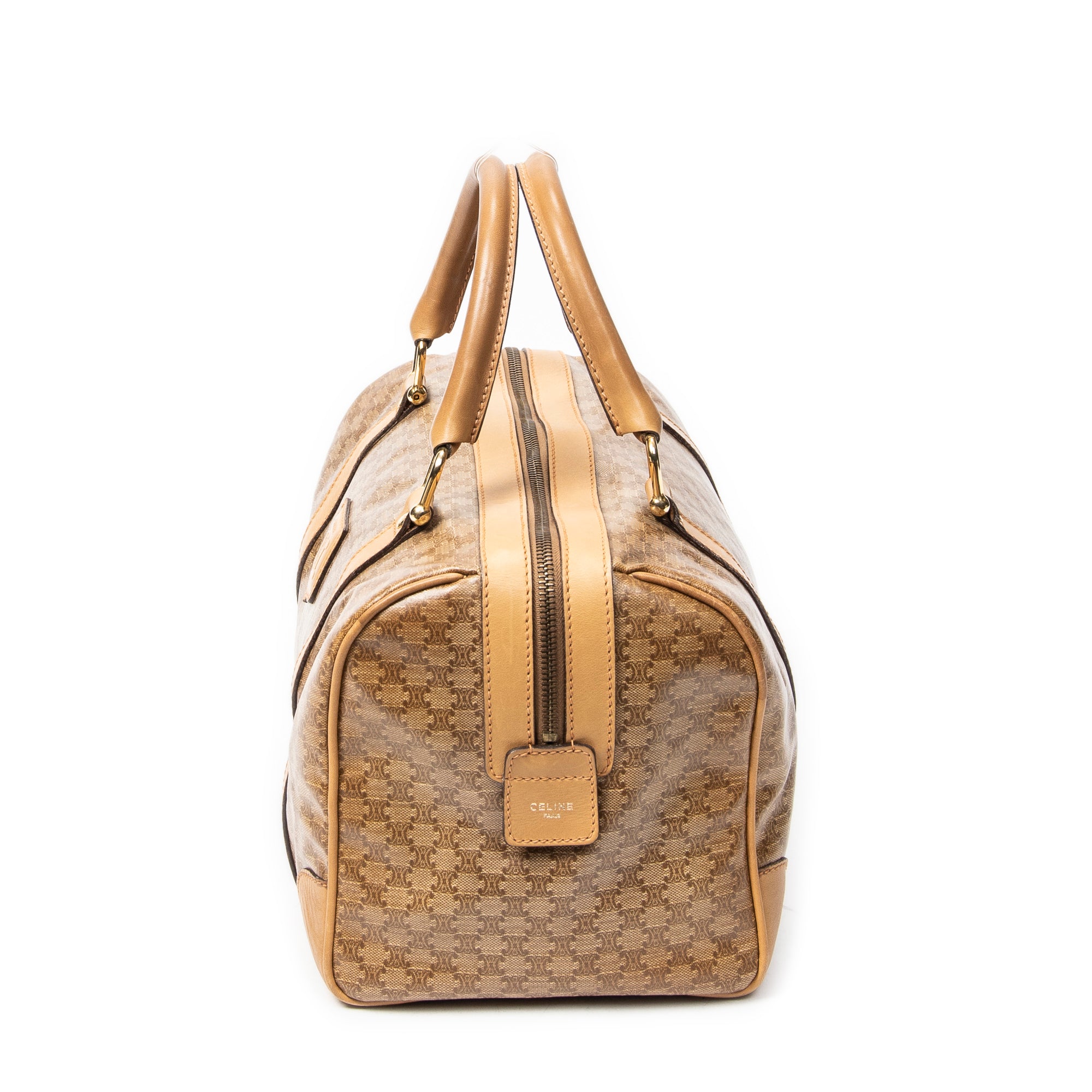 Handbag Vintage Small Boston Beige Macadam Coated Canvas