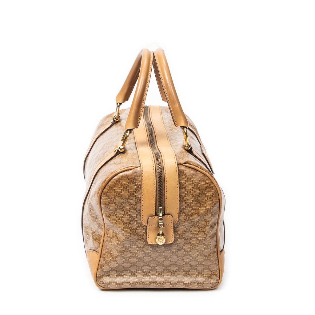 Handbag Vintage Small Boston Beige Macadam Coated Canvas
