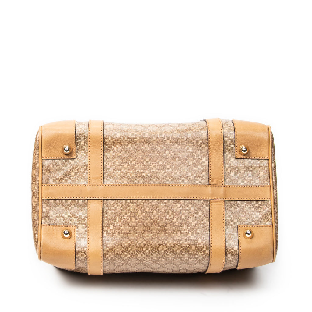 Handbag Vintage Small Boston Beige Macadam Coated Canvas