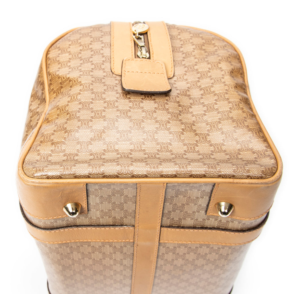 Handbag Vintage Small Boston Beige Macadam Coated Canvas
