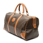 Travel Bag Vintage Medium Travel Boston Brown Macadam Coated Canvas