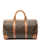 Travel Bag Vintage Medium Travel Boston Brown Macadam Coated Canvas