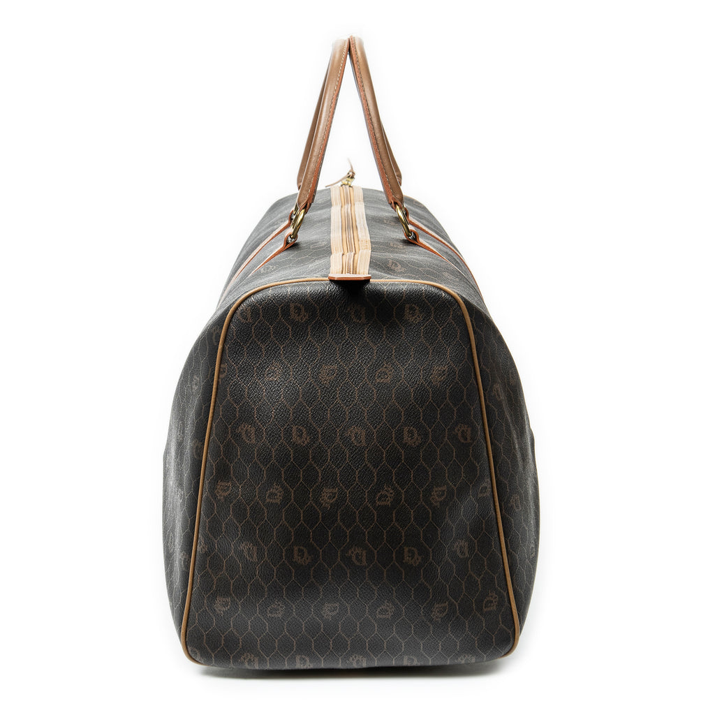 Dior - Grand sac de voyage Boston vintage - Gris/Marron