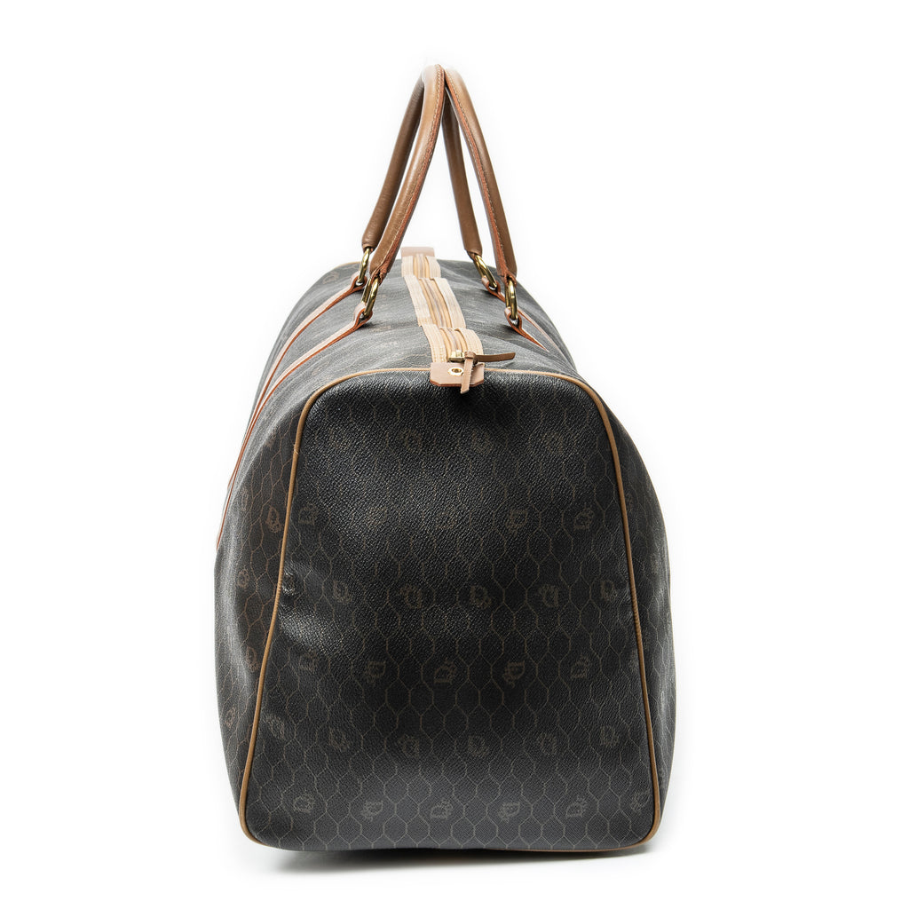 Dior - Grand sac de voyage Boston vintage - Gris/Marron