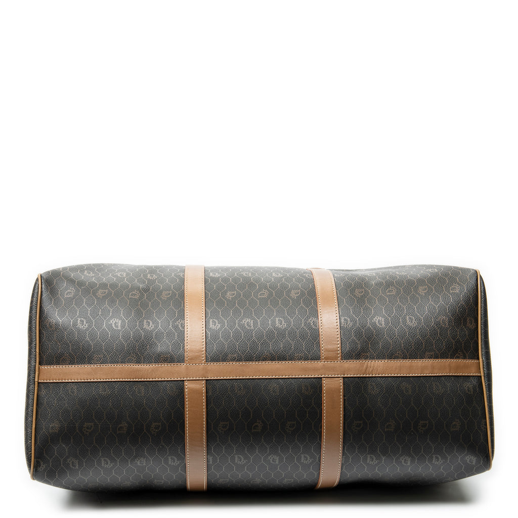 Dior - Grand sac de voyage Boston vintage - Gris/Marron