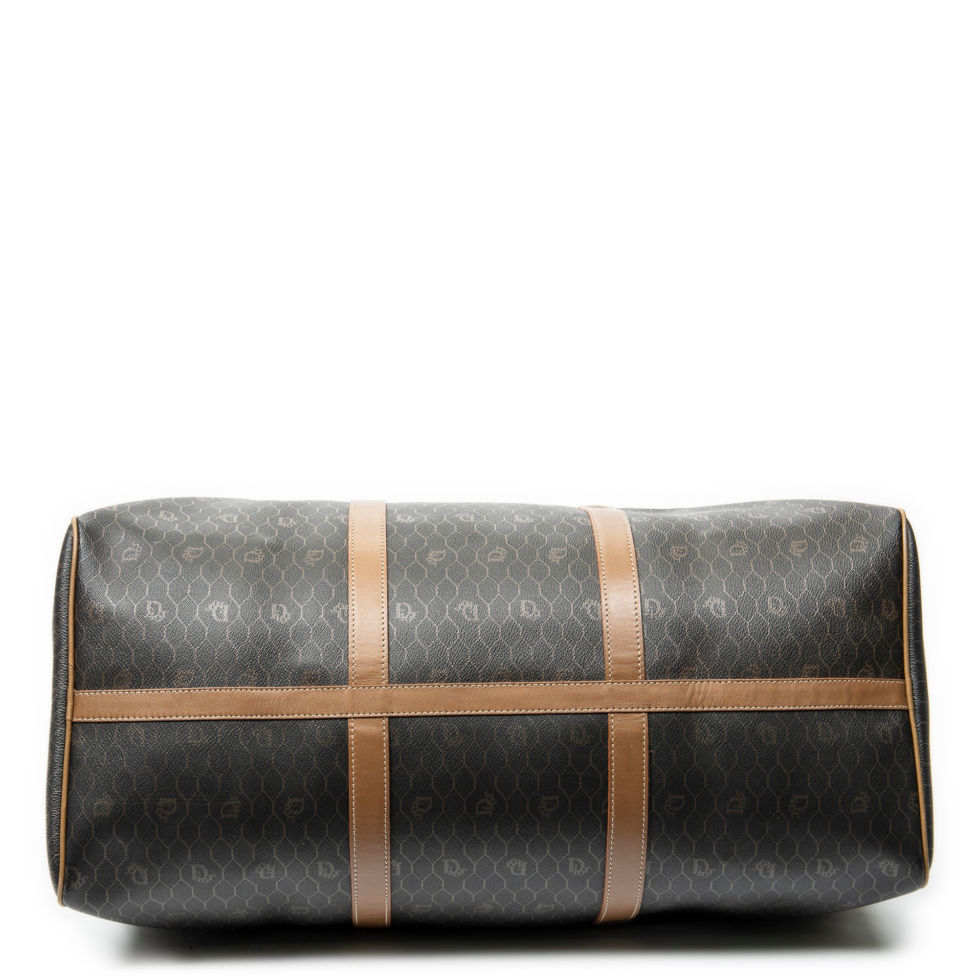 Dior - Grand sac de voyage Boston vintage - Gris/Marron