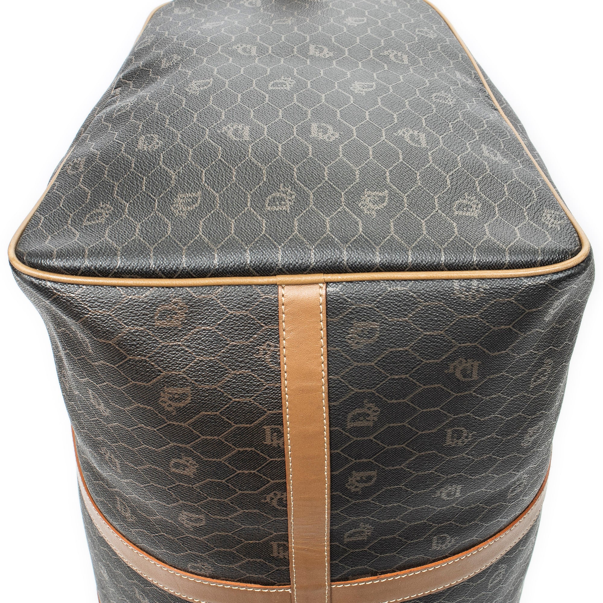 Dior - Grand sac de voyage Boston vintage - Gris/Marron