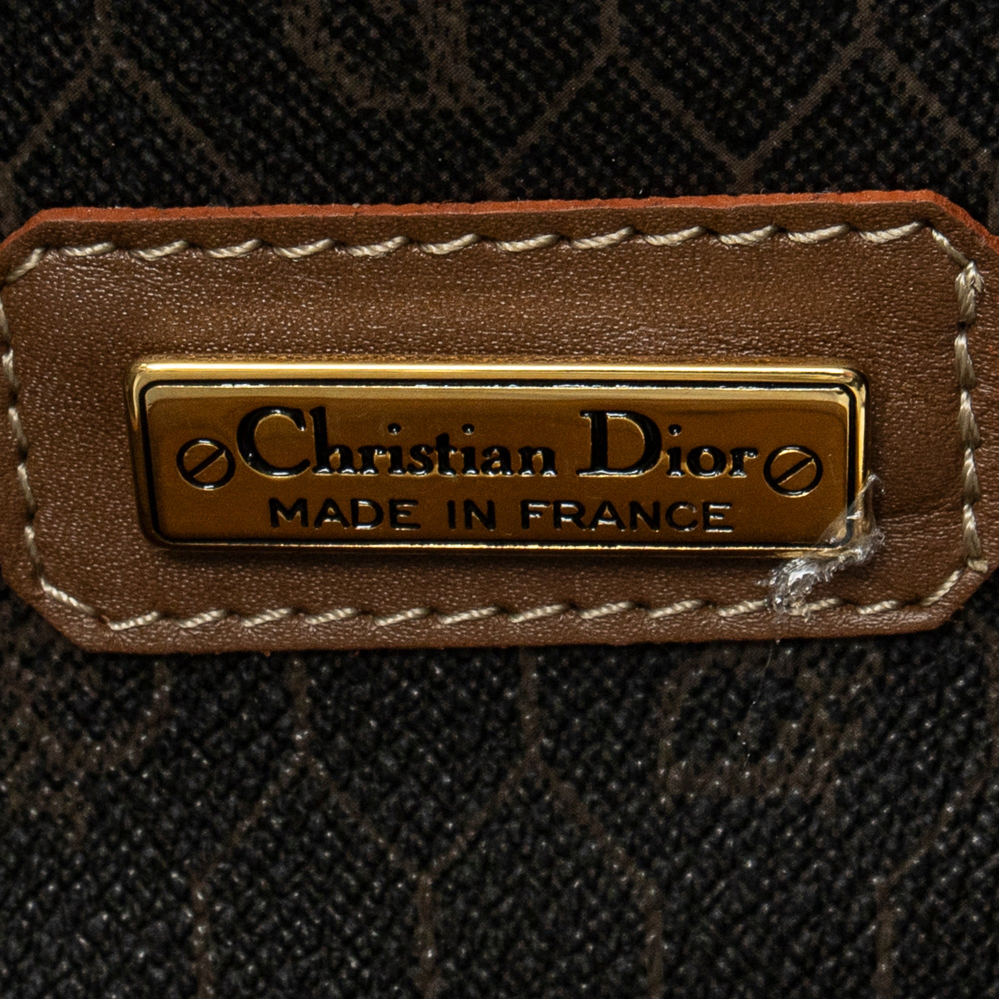 Dior - Grand sac de voyage Boston vintage - Gris/Marron