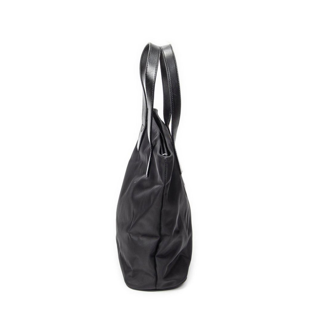 Shoulder Bag Vintage FF Frame Tote Black Nylon Canvas