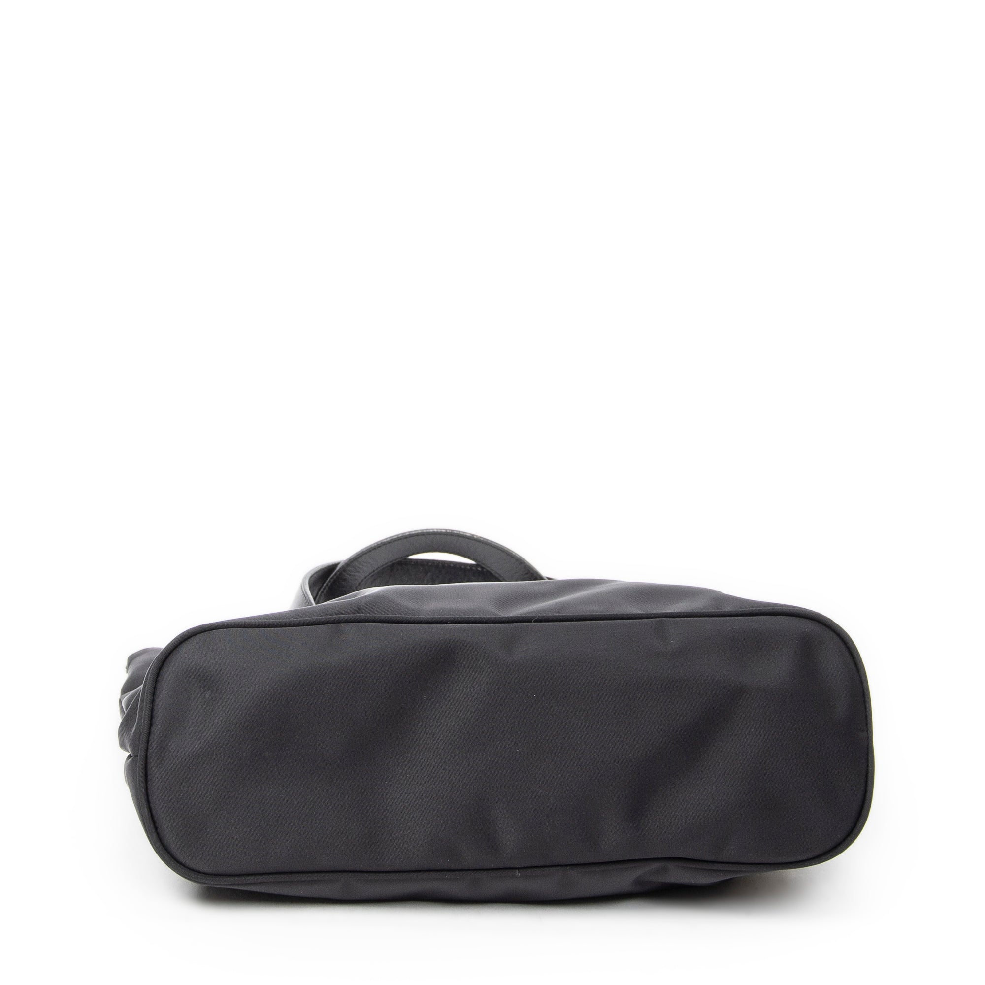 Shoulder Bag Vintage FF Frame Tote Black Nylon Canvas