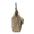 Shoulder Bag Medium Abbey Pocket Hobo Brown Monogrammed Canvas