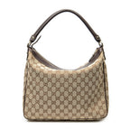 Shoulder Bag Medium Abbey Pocket Hobo Brown Monogrammed Canvas