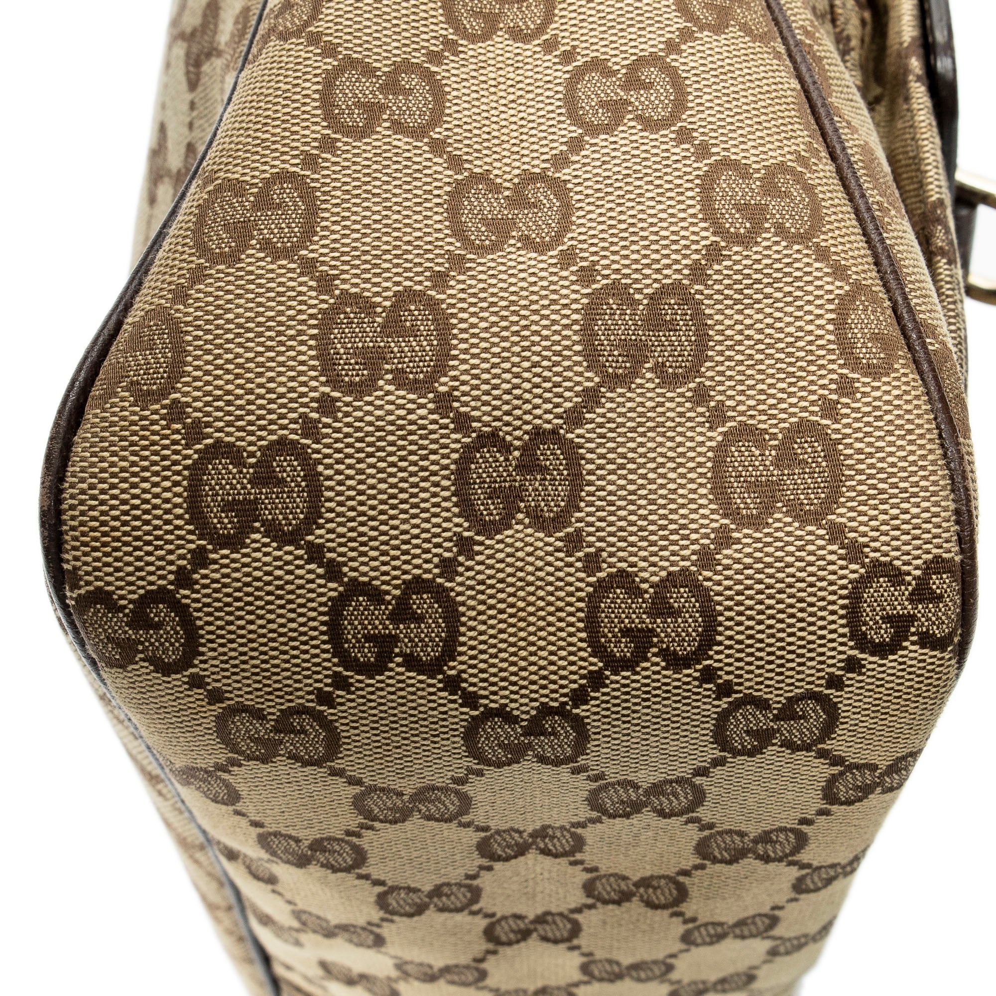 Shoulder Bag Medium Abbey Pocket Hobo Brown Monogrammed Canvas