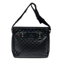 Shoulder Bag Web Messenger Black Guccissima Leather