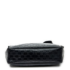 Shoulder Bag Web Messenger Black Guccissima Leather