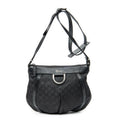 Shoulder Bag Small D-Ring Messenger Black Monogrammed Nylon Canvas