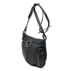 Shoulder Bag Small D-Ring Messenger Black Monogrammed Nylon Canvas