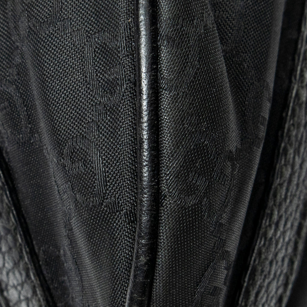 Shoulder Bag Small D-Ring Messenger Black Monogrammed Nylon Canvas