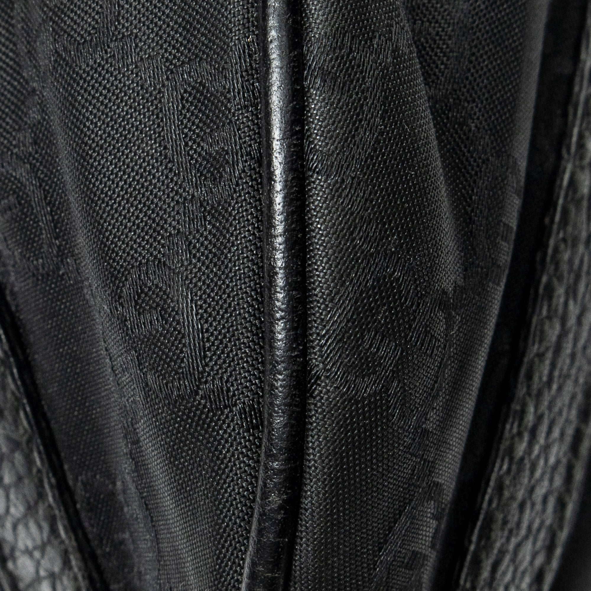 Shoulder Bag Small D-Ring Messenger Black Monogrammed Nylon Canvas