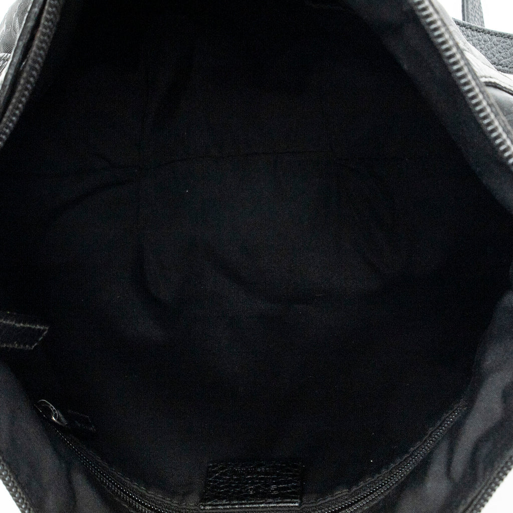 Shoulder Bag Small D-Ring Messenger Black Monogrammed Nylon Canvas