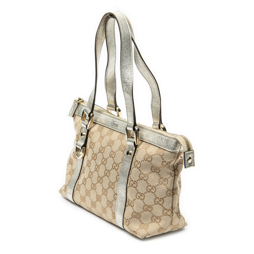 Handbag Mini Abbey Shopper Gold Monogrammed Canvas