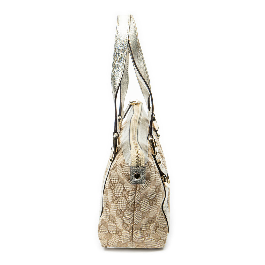 Handbag Mini Abbey Shopper Gold Monogrammed Canvas