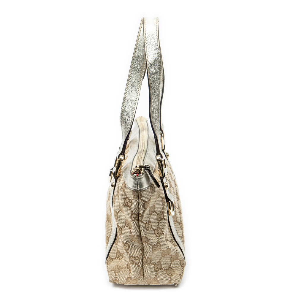 Handbag Mini Abbey Shopper Gold Monogrammed Canvas