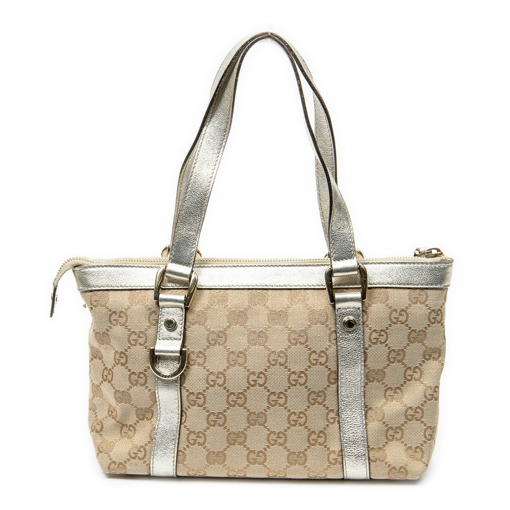 Handbag Mini Abbey Shopper Gold Monogrammed Canvas
