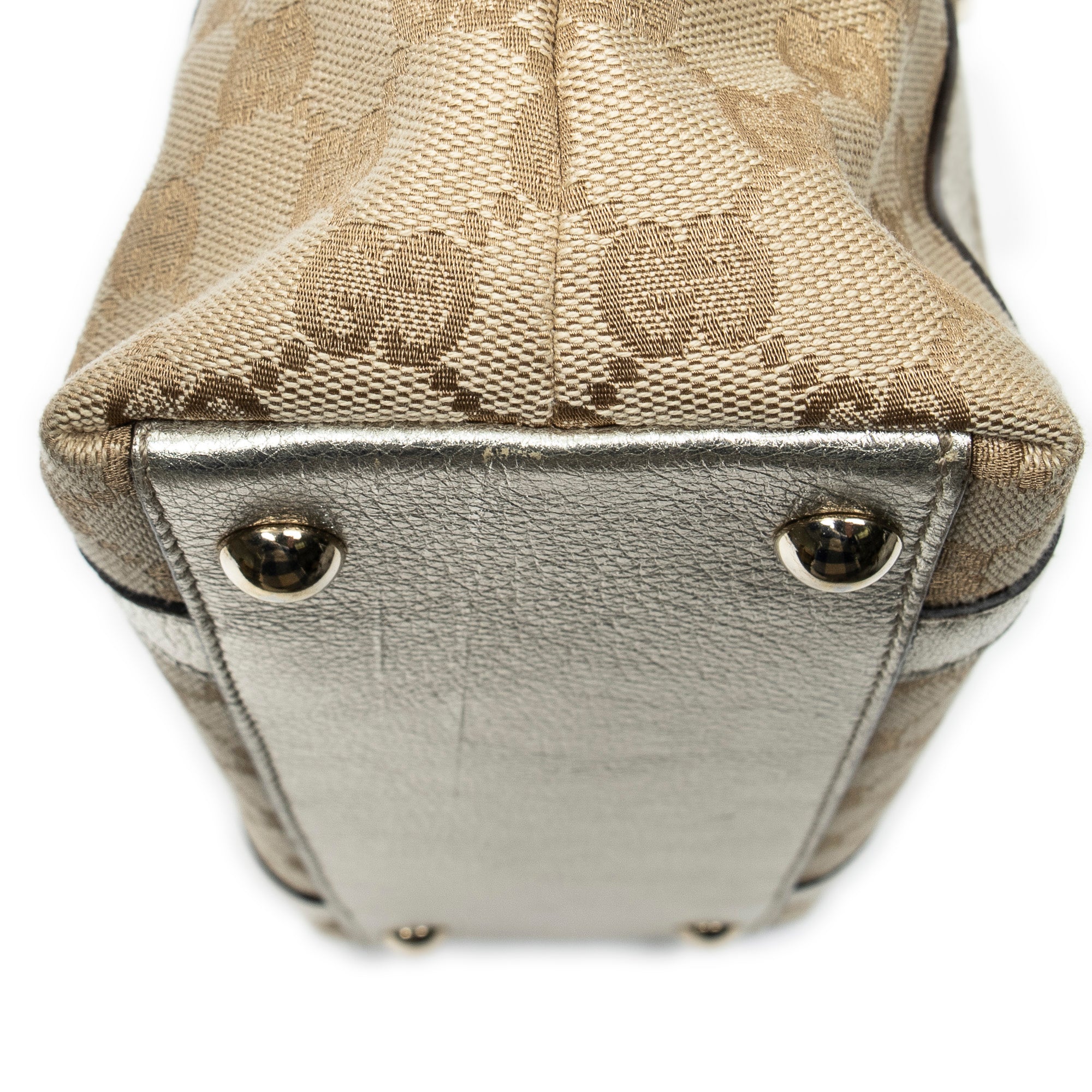 Handbag Mini Abbey Shopper Gold Monogrammed Canvas