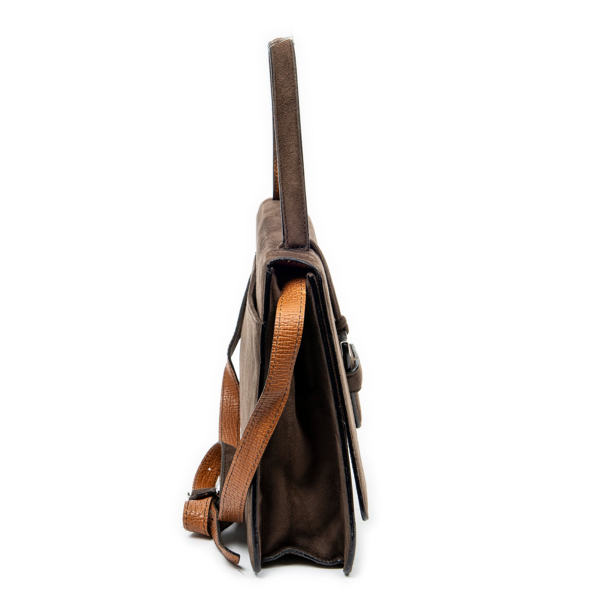 Shoulder Bag Vintage Barcelona Crossbody Brown Suede Leather