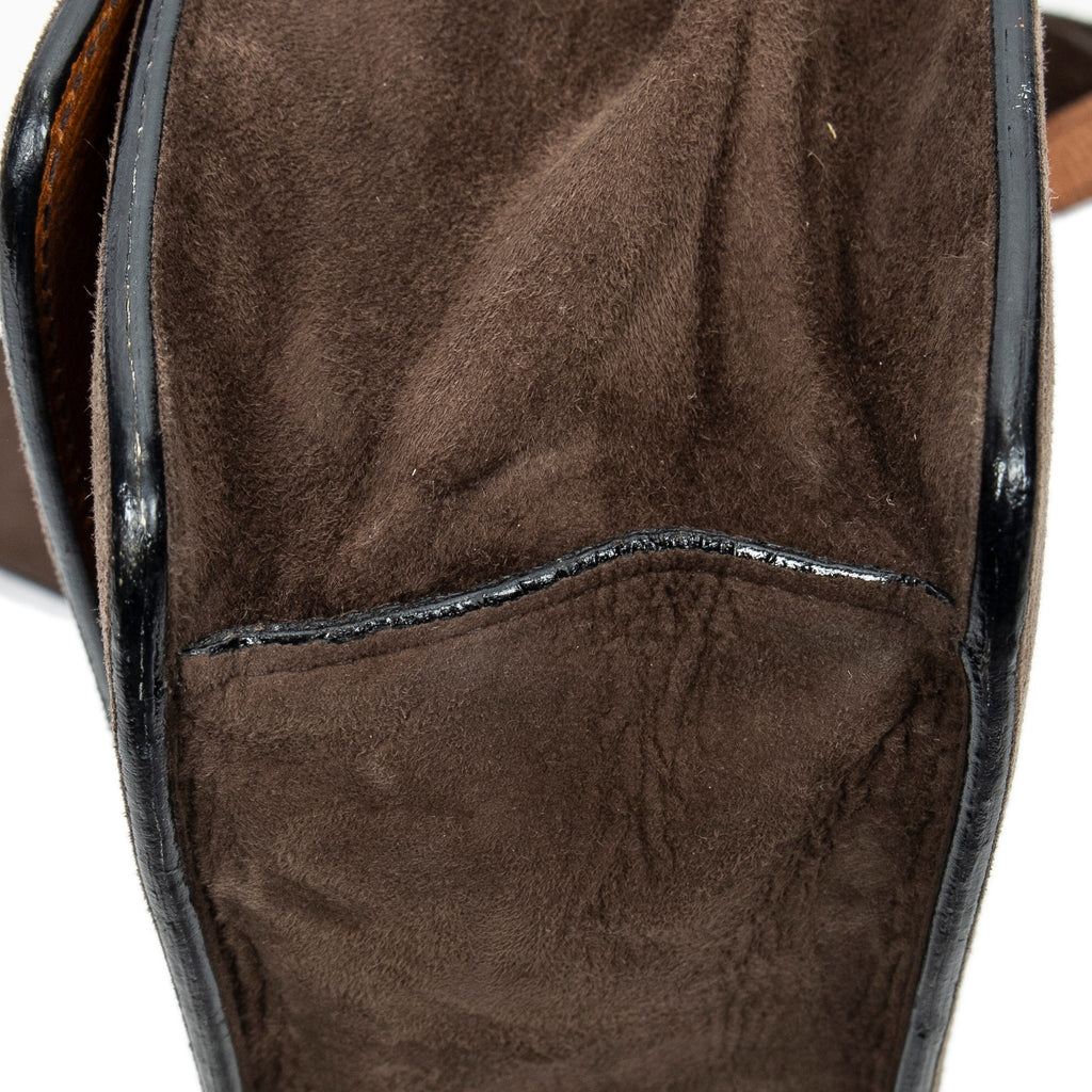 Shoulder Bag Vintage Barcelona Crossbody Brown Suede Leather