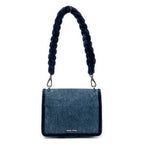 Shoulder Bag Velvet Tresse Crossbody Blue Denim Denim Canvas