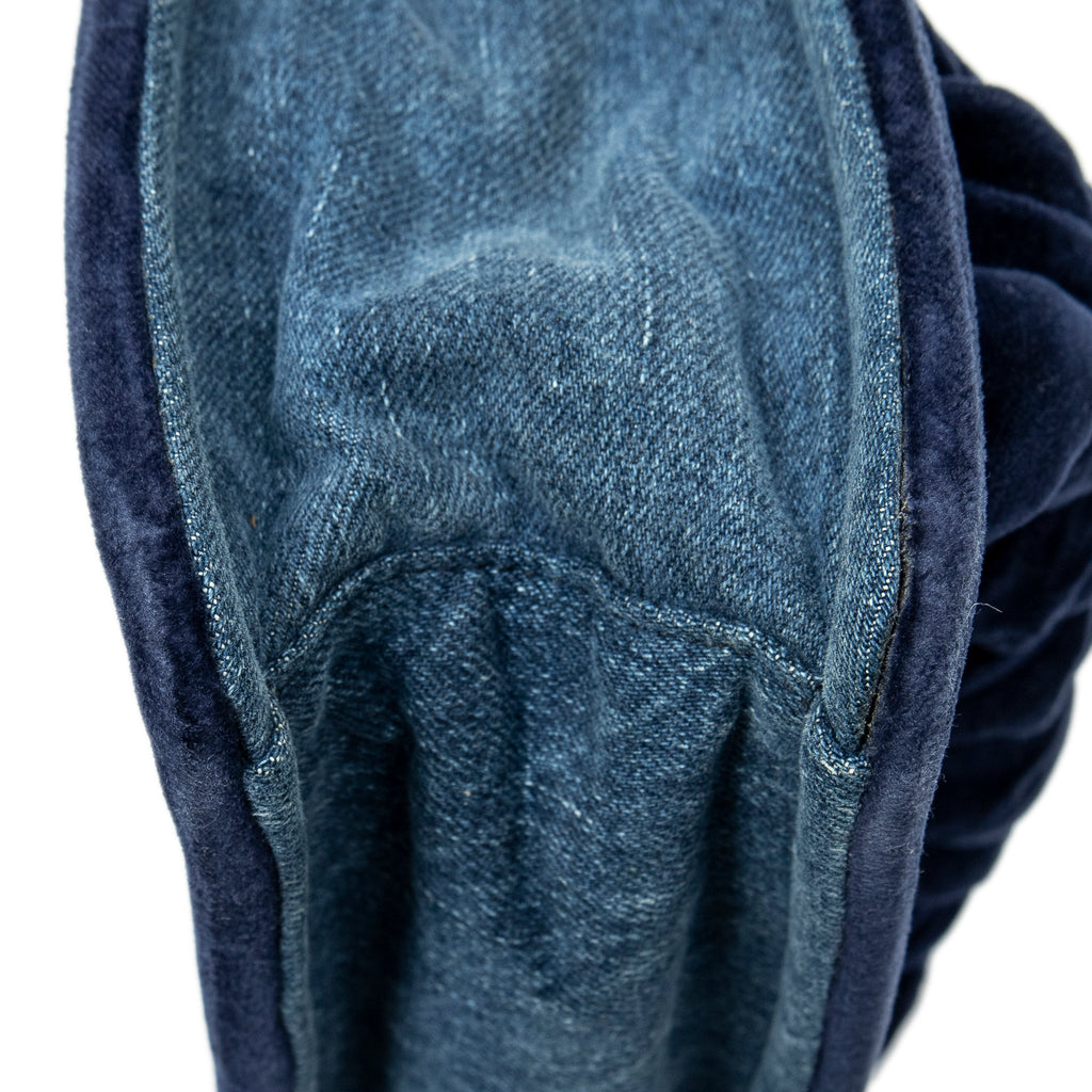 Shoulder Bag Velvet Tresse Crossbody Blue Denim Denim Canvas